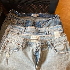 bundle of 2 pairs of abercrombie shorts and 1 pair of jeans all size 31